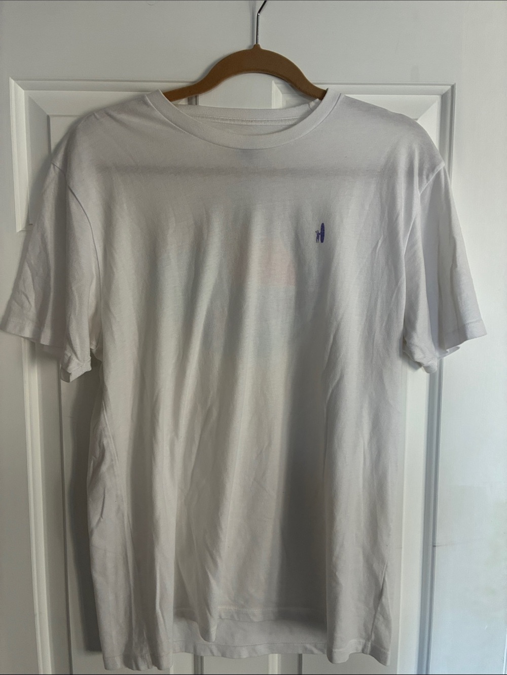 johnnie-O White Short-Sleeve Tee with Purple Logo